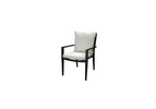 Frame alu black met zwart touw en kussens in wol wit.
