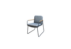Frame in alu dark grey met rope dark grey en kussens in mixed grey.