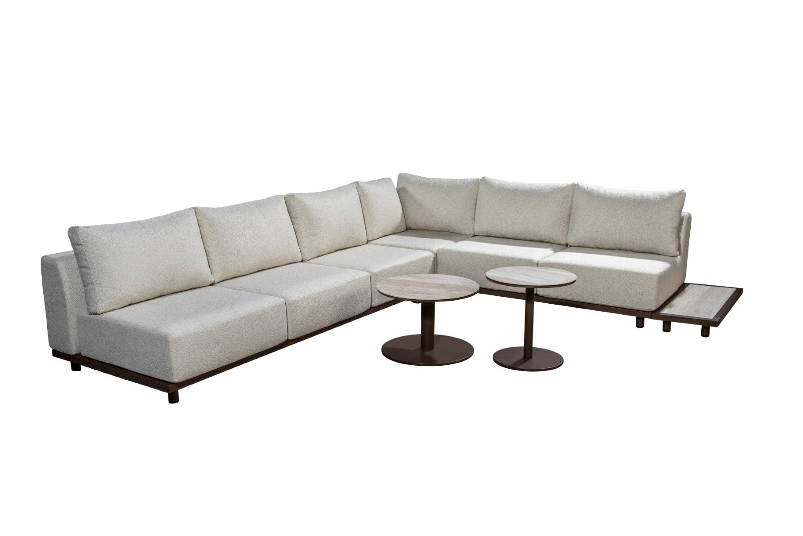 Bronze | Wool White / 2x Millor Bijzettafel / Met Side Table