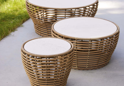 Cane-Line tuinmeubelen Basket Salontafel | Zwart of Naturel | 50cm