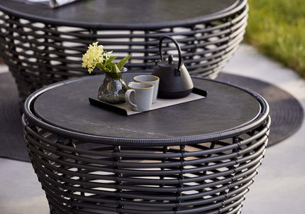 Cane-Line tuinmeubelen Basket Salontafel | Zwart of Naturel | 50cm