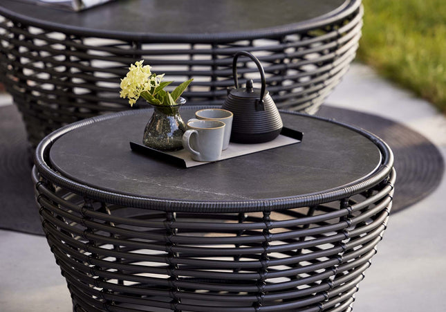 Cane-Line tuinmeubelen Basket Salontafel | Zwart of Naturel | 95cm