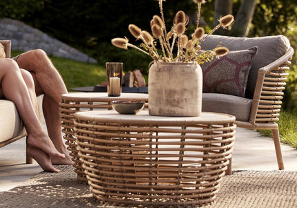 Cane-Line tuinmeubelen Basket Salontafel | Zwart of Naturel | 95cm