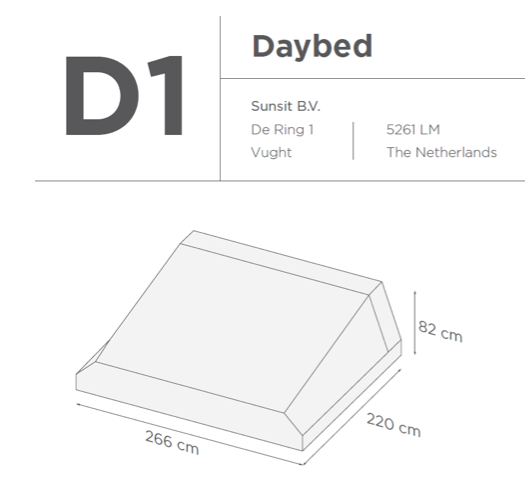 Suns | Beschermhoes voor Daybed | D1-D2