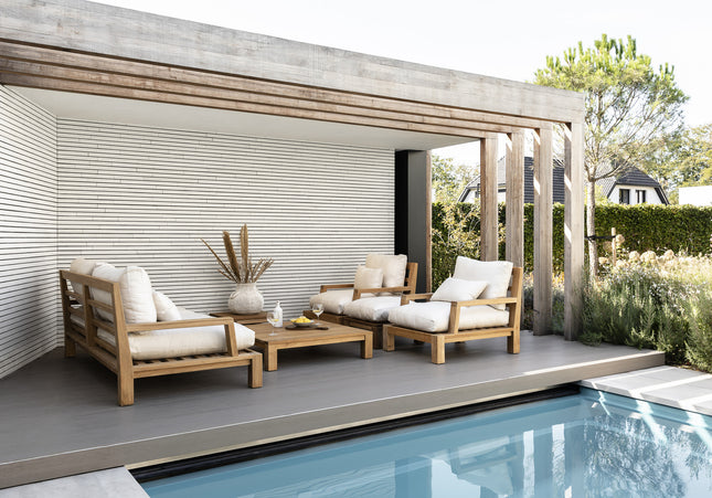 Garden Teak tuinmeubelen Daylounge loungeset | Opstelling 2