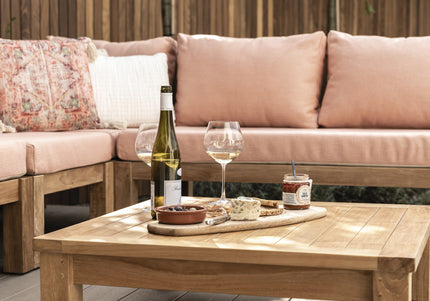 Garden Teak tuinmeubelen St. Tropez Loungeset | Hoekopstelling Klein