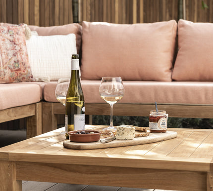 Garden Teak tuinmeubelen St. Tropez Loungeset | Hoekopstelling Klein
