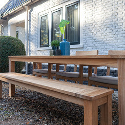 Garden Teak tuinmeubelen Tuinbank James (zonder rug)