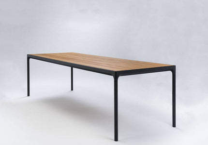HOUE tuinmeubelen Four tuintafel | 160 x 90 | GRIJS frame & bamboo blad (NIEUW IN DOOS)
