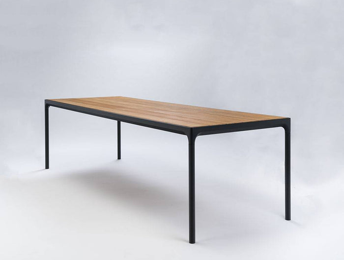 HOUE tuinmeubelen Four tuintafel | 160 x 90 | GRIJS frame & bamboo blad (NIEUW IN DOOS)