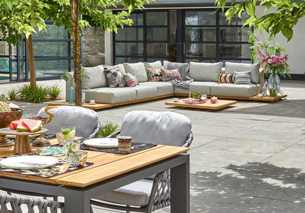 SUNS tuinmeubelen Aspen Loungeset |SVLK teak| Hoekopstelling klein