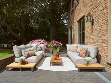 SUNS tuinmeubelen Evora Sofaset |  Mat Grijs | Ibiza opstelling