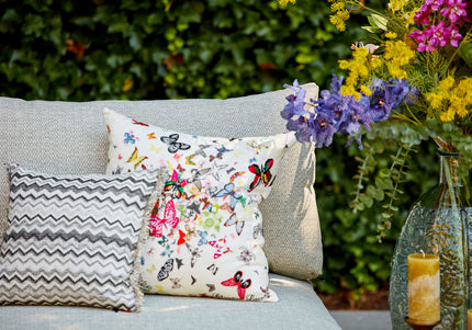 SUNS tuinmeubelen Loungeset Portofino | Kleine Hoekopstelling | Mat wit rugplaat