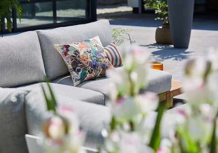 SUNS tuinmeubelen Loungeset Portofino | Kleine Hoekopstelling | Mat wit rugplaat
