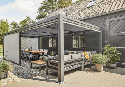 SUNS tuinmeubelen Rota Gordijnen | Mat Royal Grey | 300 cm