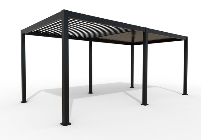 SUNS tuinmeubelen Rota | Terrasoverkapping | Mat Grijs | 360x530x250cm
