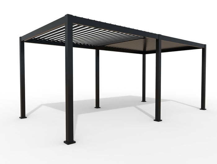 SUNS tuinmeubelen Rota | Terrasoverkapping | Mat Grijs | 360x600x250cm
