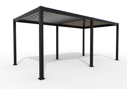 SUNS tuinmeubelen Rota | Terrasoverkapping | Mat Grijs | 360x720x250cm