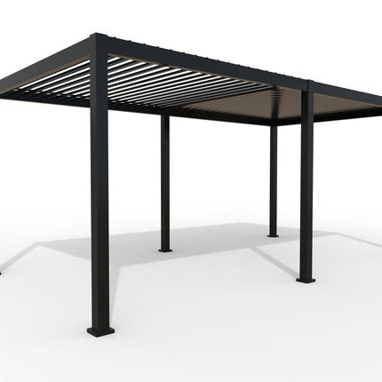 SUNS tuinmeubelen Rota | Terrasoverkapping | Mat Grijs | 360x720x250cm