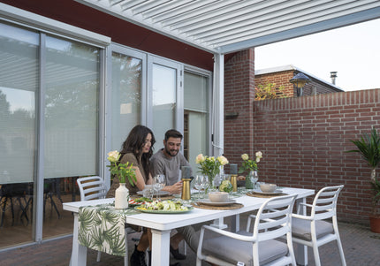 SUNS tuinmeubelen Rota | Terrasoverkapping | Mat Wit | 300x400x250cm