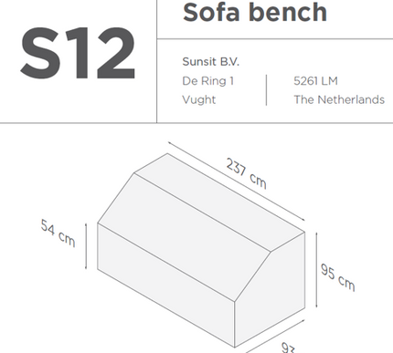 SUNS tuinmeubelen Suns | Beschermhoes | Merano Sofa set | s11 | s12