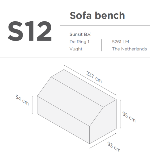 SUNS tuinmeubelen Suns | Beschermhoes | Merano Sofa set | s11 | s12