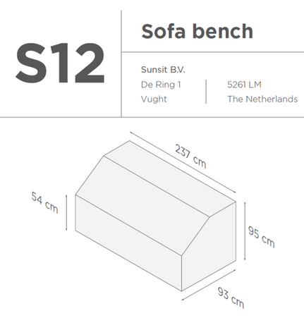 SUNS tuinmeubelen Suns | Beschermhoes | Merano Sofa set | s11 | s12