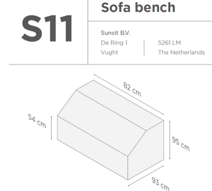 SUNS tuinmeubelen Suns | Beschermhoes | Merano Sofa set | s11 | s12