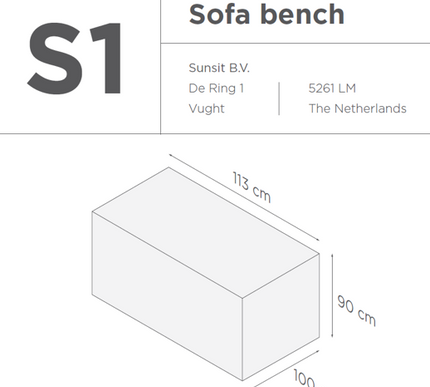 SUNS tuinmeubelen Suns |  Beschermhoes | Sofa Set | s1-3