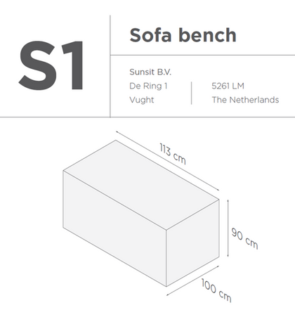 SUNS tuinmeubelen Suns |  Beschermhoes | Sofa Set | s1-3