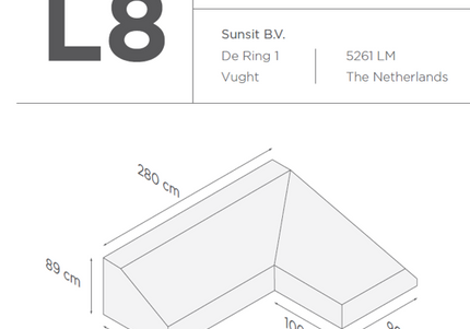 SUNS tuinmeubelen Suns | Beschermhoes voor 2-zits incl. chaise longue | Grijs | L4-L8