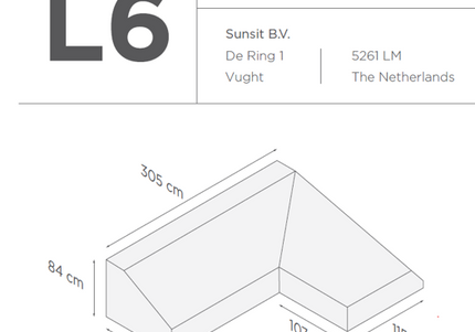 SUNS tuinmeubelen Suns | Beschermhoes voor 2-zits incl. chaise longue | Grijs | L2-L6