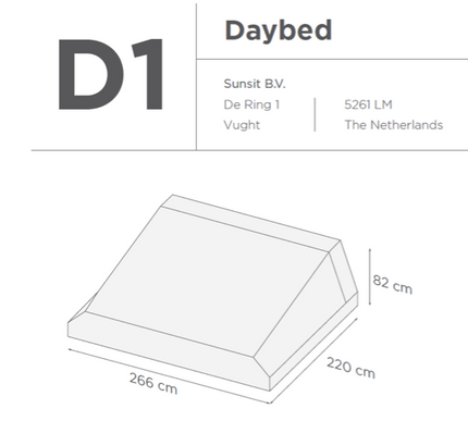 SUNS tuinmeubelen Suns | Beschermhoes voor Daybed | D1