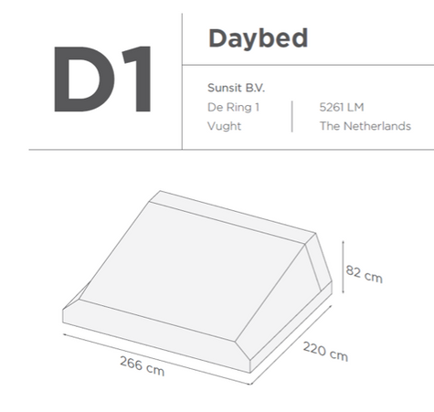 SUNS tuinmeubelen Suns | Beschermhoes voor Daybed | D1