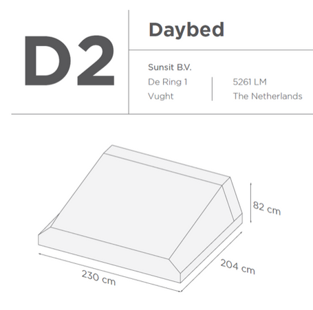 SUNS tuinmeubelen Suns | Beschermhoes voor Daybed | D2