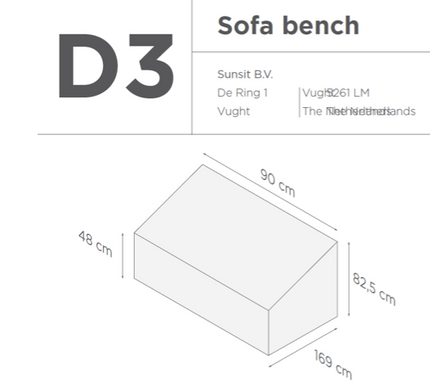 SUNS tuinmeubelen Suns | Beschermhoes voor Daybed | D3