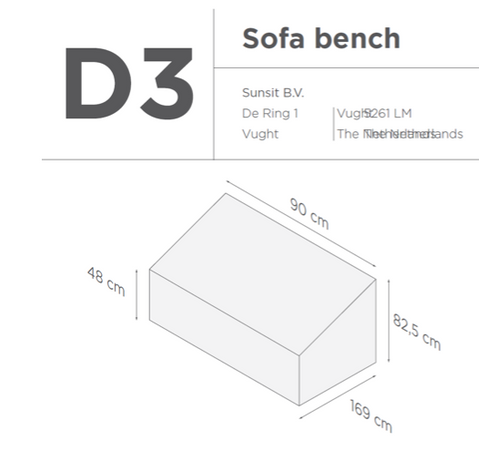 SUNS tuinmeubelen Suns | Beschermhoes voor Daybed | D3