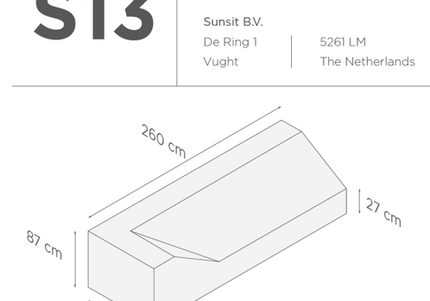 SUNS tuinmeubelen Suns | Beschermhoes voor loungebank | Grijs | S13