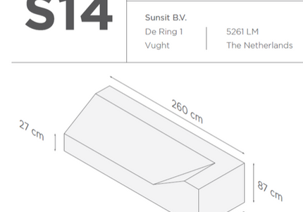 SUNS tuinmeubelen Suns | Beschermhoes voor loungebank | Grijs | S14