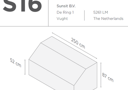 SUNS tuinmeubelen Suns | Beschermhoes voor loungebank | Grijs | S16