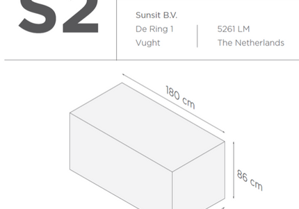 SUNS tuinmeubelen Suns | Beschermhoes voor loungebank | Grijs | S2