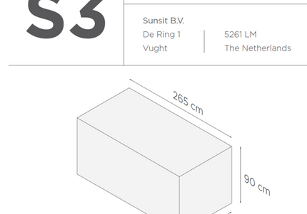 SUNS tuinmeubelen Suns | Beschermhoes voor loungebank | Grijs | S3