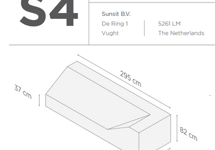SUNS tuinmeubelen Suns | Beschermhoes voor loungebank | Grijs | S4