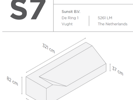 SUNS tuinmeubelen Suns | Beschermhoes voor loungebank | Grijs | S7
