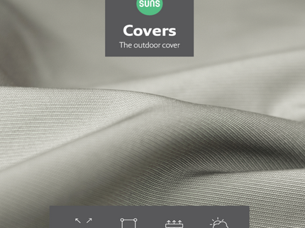 SUNS tuinmeubelen Suns | Beschermhoes voor loungebank | Grijs | S7