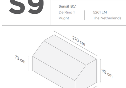 SUNS tuinmeubelen Suns | Beschermhoes voor loungebank | Grijs | S9