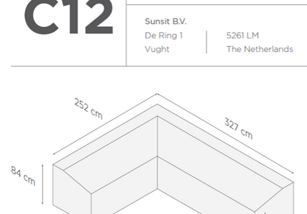 SUNS tuinmeubelen Suns |  Beschermhoes voor loungeset | Grijs | C12