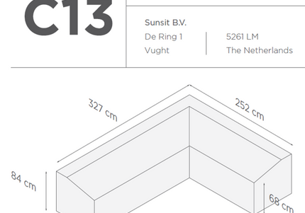 SUNS tuinmeubelen Suns |  Beschermhoes voor loungeset | Grijs | C13