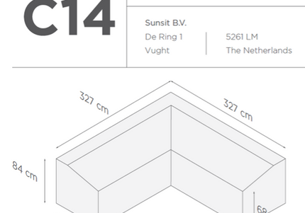 SUNS tuinmeubelen Suns |  Beschermhoes voor loungeset | Grijs | C14