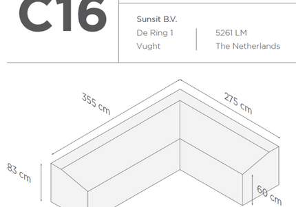 SUNS tuinmeubelen Suns |  Beschermhoes voor loungeset | Grijs | C16